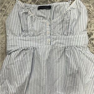 Brandy Melville White and Blue Striped Camisole